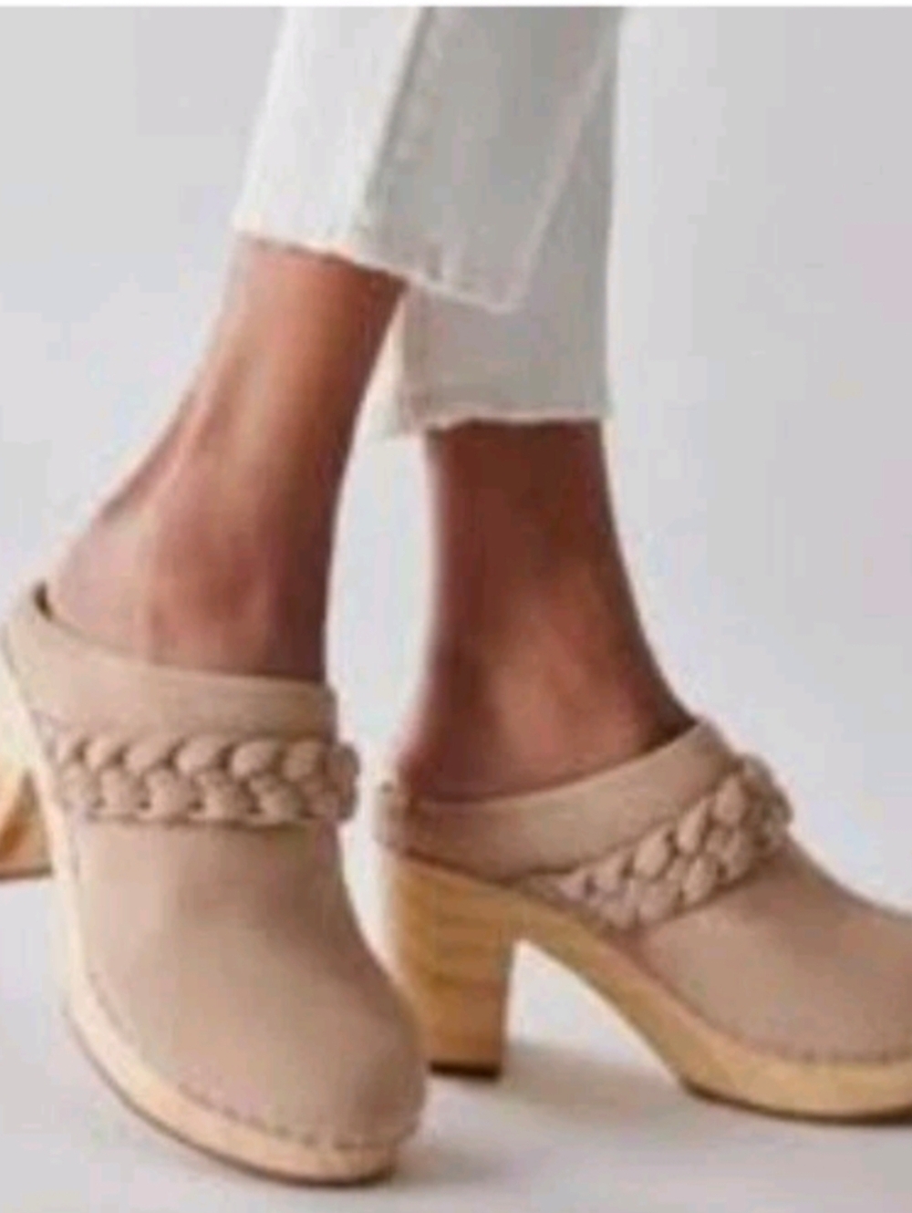 Dolce Vita Hila light Tan Braided Leather Mule Flats